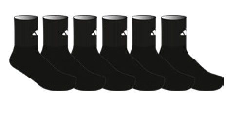 Adidas Team 6-Pack 2.0 Quarter Socks