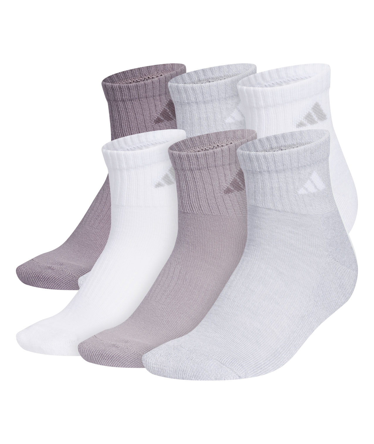 Adidas Cushioned Sock 6pk Quarter Womens Multi