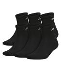 Adidas Cushioned Quarter Sock 6pk Crew BK
